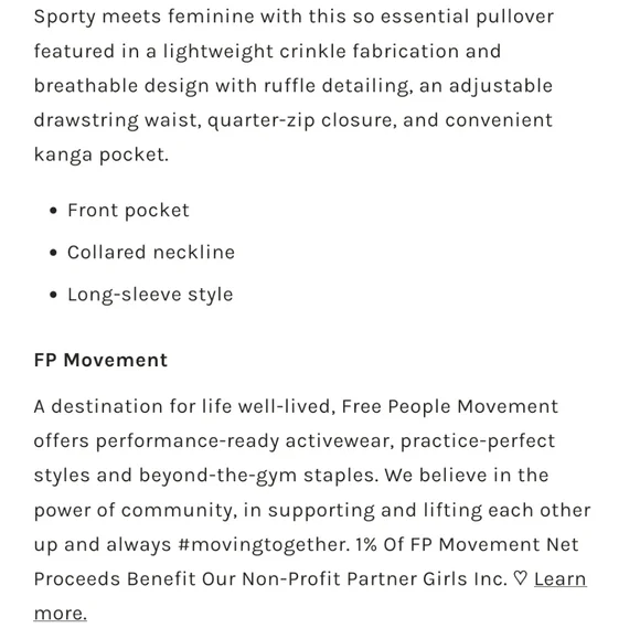 Free People Movement Women's Tan & White Lets Go Out Pullover Jacket Size Smal - Picture 13 of 13